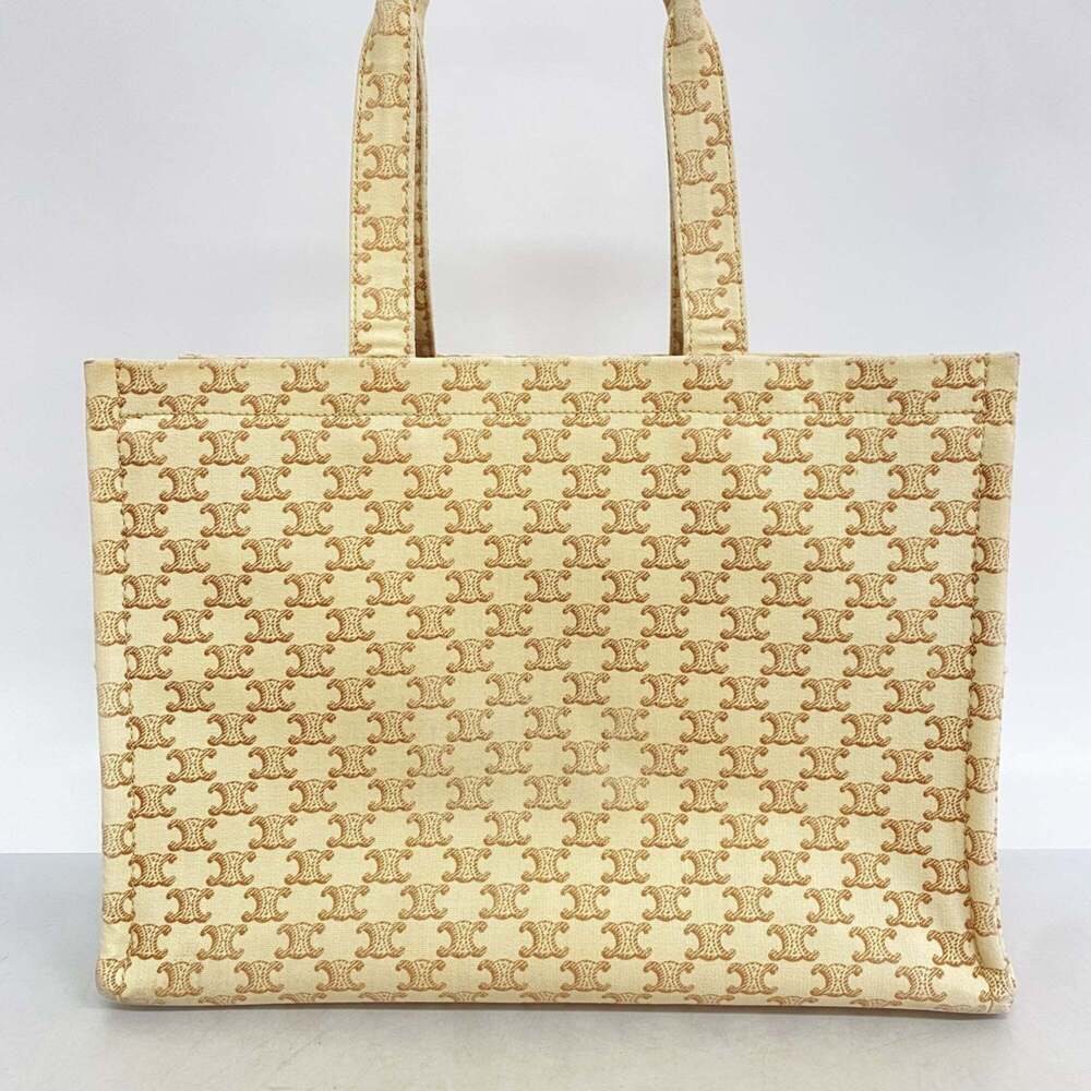 Celine Triomphe Canvas Tote Bag, Beige, Women's - Picture 12 of 12